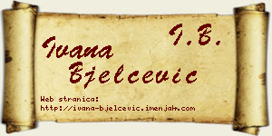 Ivana Bjelčević vizit kartica